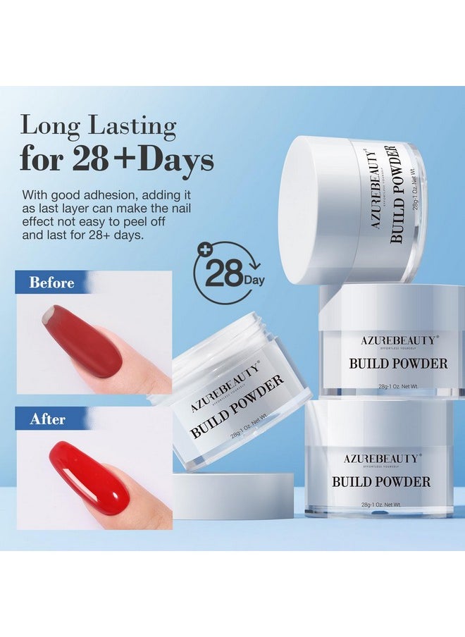 AZUREBEAUTY Clear Dip Powder For Nails Essential Dipping Build Powder For 28+ Longlasting Nail Art Manicure Salon Diy At Home With Transparent Crystal Color 28G1Oz  - Image 3