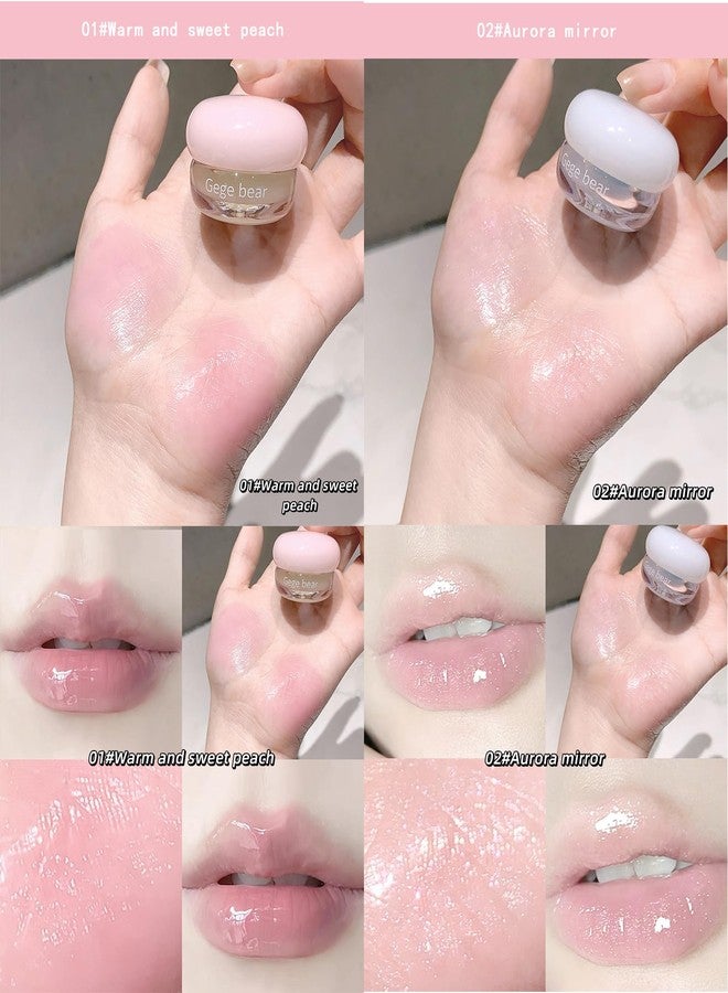 Gege Bear Jelly Lip Gloss For Women | Fruity Flavoured, Jelly-Soft, Ultra-Glossy Shine, Juicy Lips with Moisturizing Care | 8 Playful Shades | Sheer Tint &Tinted Lip Balm Effect | Lightweight & Comfortable Wear | Adorable Pastel Packaging (01 Warm and Sweet Peach, 4.5g) - Image 3