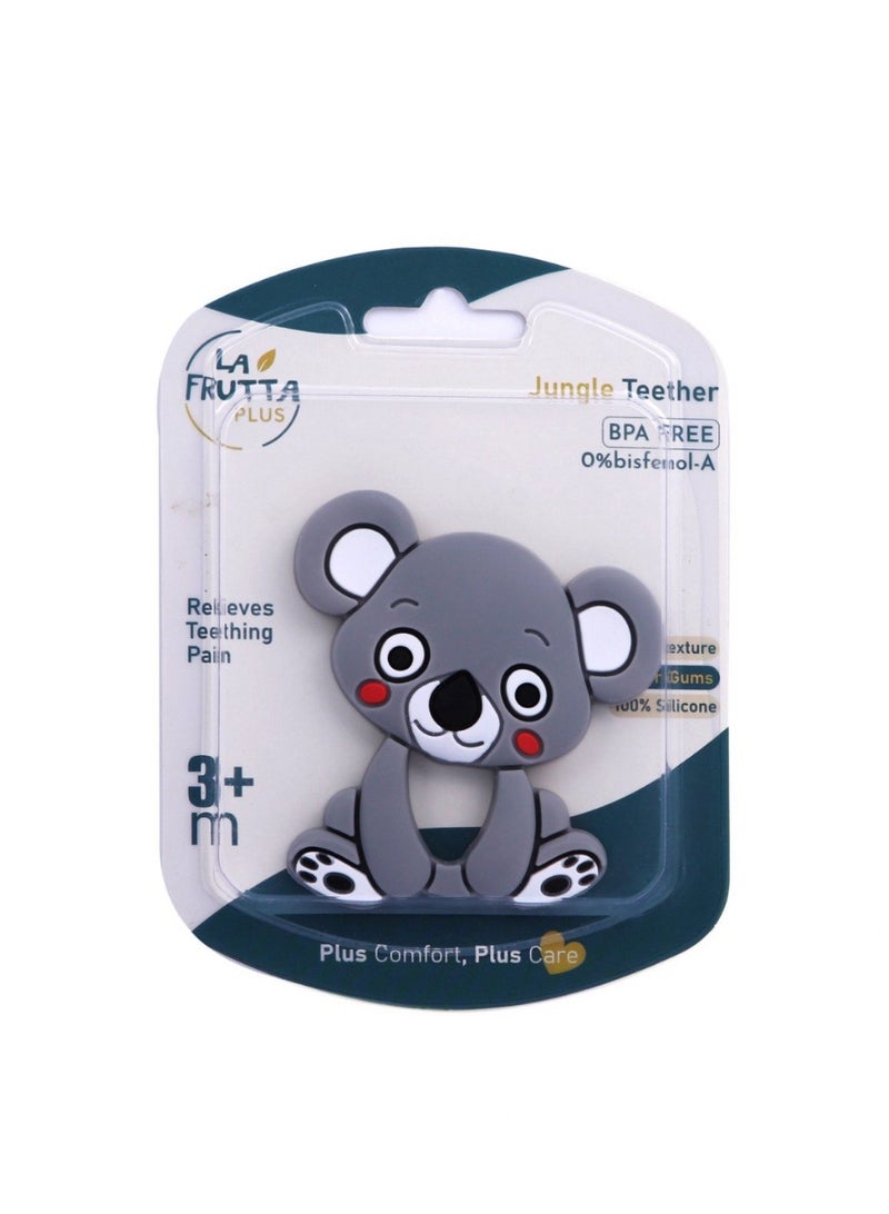 La Frutta Plus Baby Teether – Jungle Bear Design | BPA-Free 100% Silicone | 3+ Months