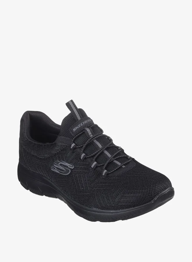 سكيتشرز Women's Textured Slip-On Sports Shoes - SUMMITS