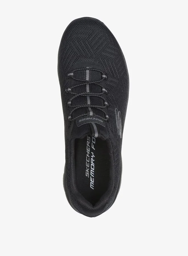 سكيتشرز Women's Textured Slip-On Sports Shoes - SUMMITS