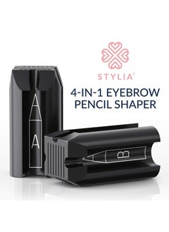 Stylia 4-In-1 Plastic Duckbill-Shape Eyebrow Pencil Shaper - Eye Makeup Shaping Tool For Waterproof Peel Off Brow Pencils - Compact Cosmetic Shaper For Beginners & Professional  - Image 2