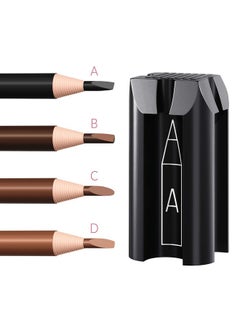 Stylia 4-In-1 Plastic Duckbill-Shape Eyebrow Pencil Shaper - Eye Makeup Shaping Tool For Waterproof Peel Off Brow Pencils - Compact Cosmetic Shaper For Beginners & Professional  - Image 4