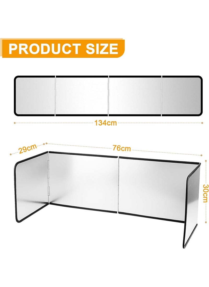 Brikipth Brikipth 4 Sided Splatter GuardFoldable Stainless Steel Oil Splatter Screens Oil Splash Insulation Oil Splatter Guard Stove Heat Insulation Board 75x30cm  - Image 2