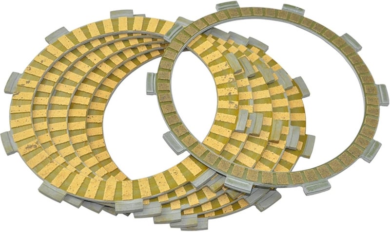 QASULER 6PC Motorcycle Friction Clutch Plates