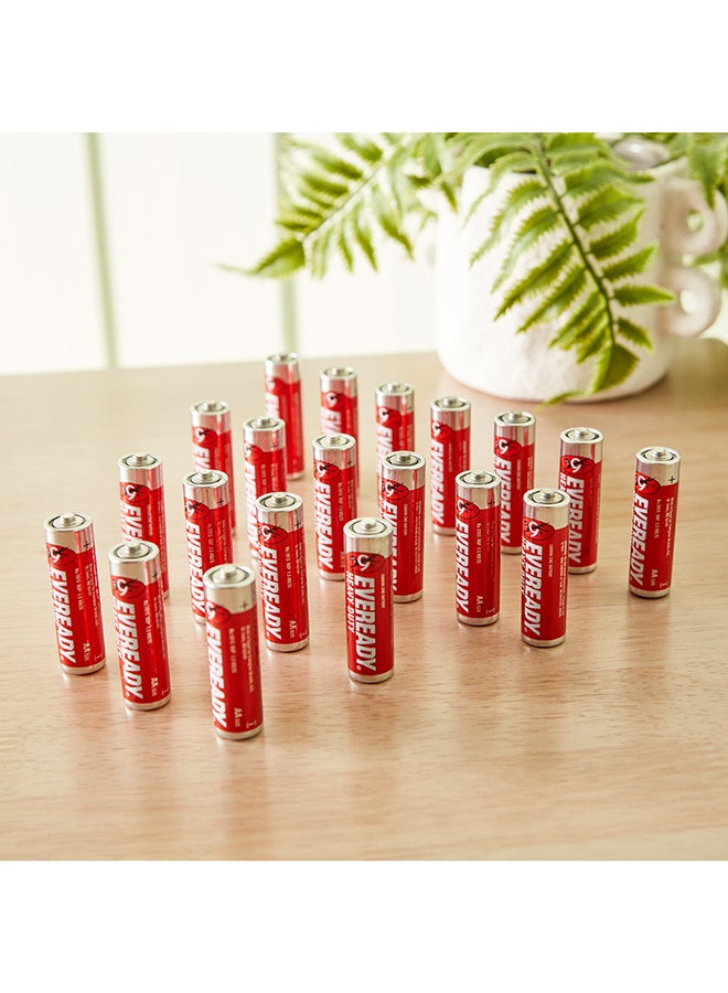 Eveready مجموعة بطاريات AA شديدة التحمل مكونة من 20 قطعة بمقاس 12 × 18 × 11 سم - Image 1