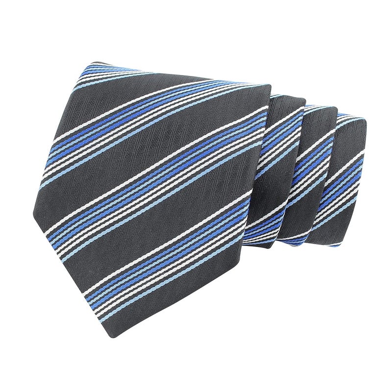 Kovove Kavove The Pleasing Striped Blue Necktie For Men - Image 2