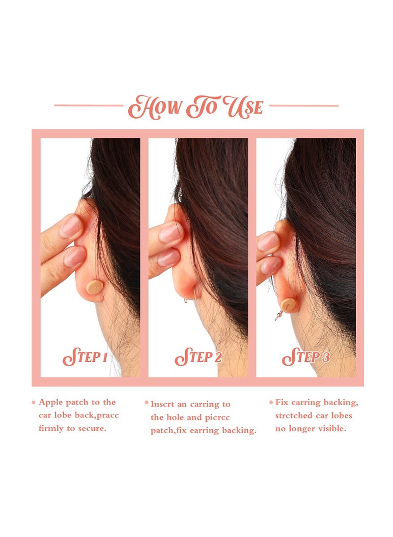 Zikra 300 PCS Mixed Invisible Earring Support Patches, Waterproof Silicone Lifters for Heavy Earrings, White Earlobe Stabilizers, Comfortable and Discreet Earring Support Pads. - Image 4