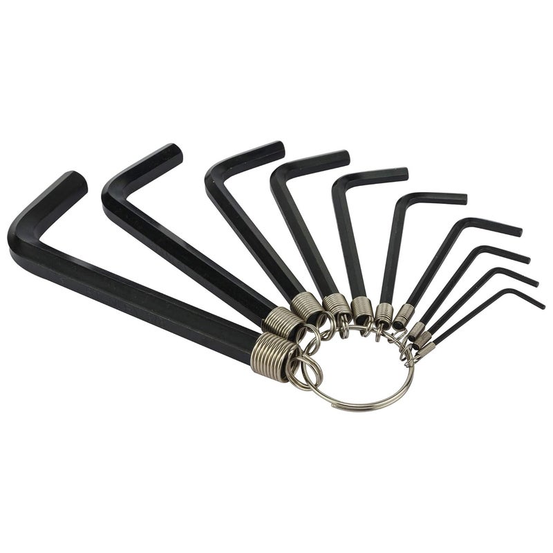 Stanley STANLEY 69230 10Piece Key Ring Imperial Allen Hex Key Set Black  - Image 2