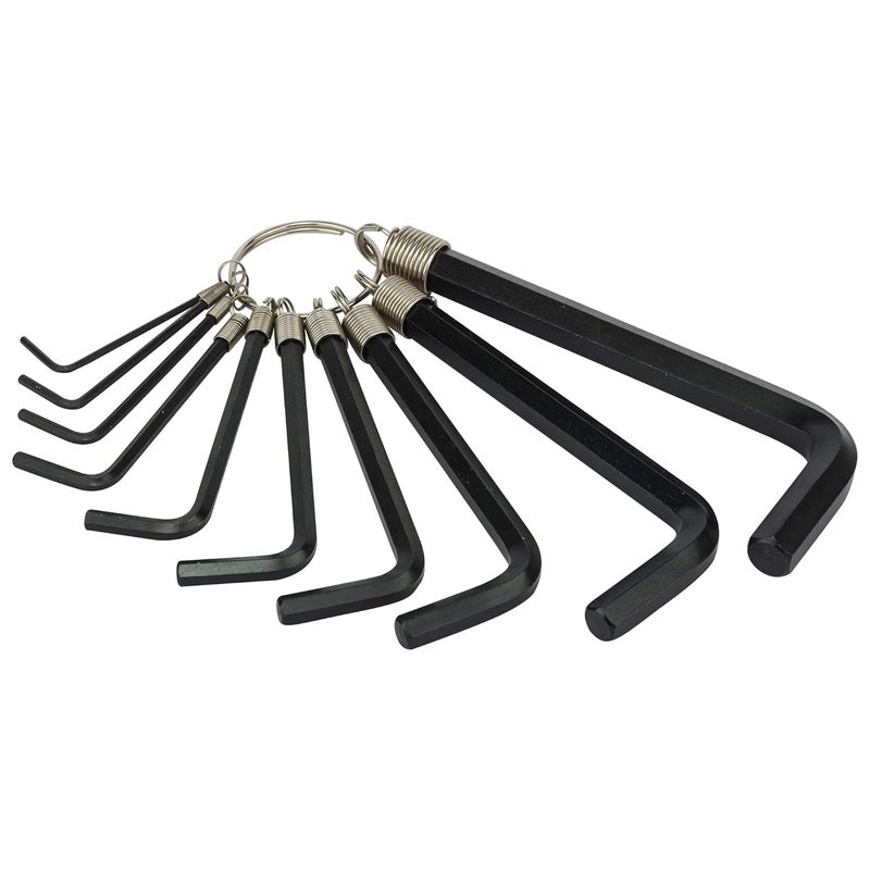 Stanley STANLEY 69230 10Piece Key Ring Imperial Allen Hex Key Set Black  - Image 1