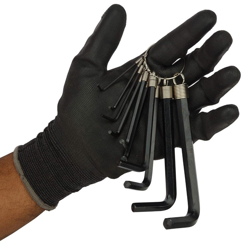 Stanley STANLEY 69230 10Piece Key Ring Imperial Allen Hex Key Set Black  - Image 4
