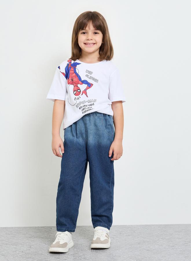 Styli Girls Pull-On Faded Jeans - Image 2