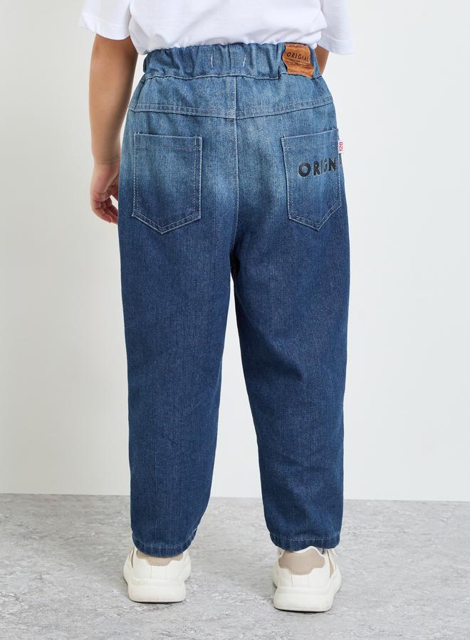 Styli Girls Pull-On Faded Jeans - Image 4