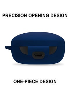 ماركة غير محددة حقيبة حمل من السيليكون متوافقة مع Anker Soundcore Life P2 Mini، غطاء محمول مقاوم للخدش مع حلقة تسلق (أزرق داكن)  - Image 4