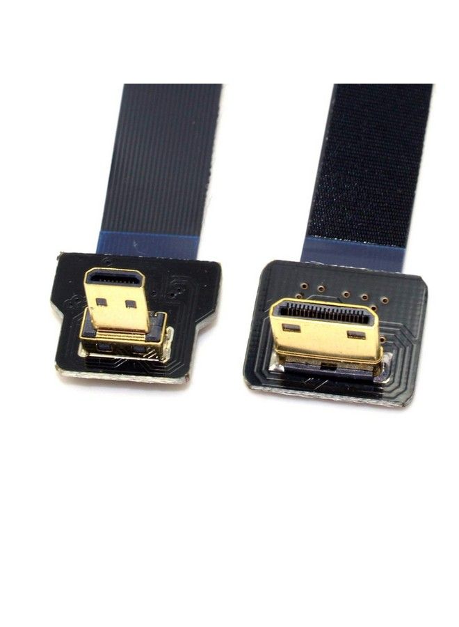 Cablecc كابل فلات ميكرو إتش دي إم آي ذكر بزاوية 90 درجة إلى ميني إتش دي إم آي 20 سم لكاميرا جوبرو والطائرات متعددة المروحيات التصوير الجوي - Image 5