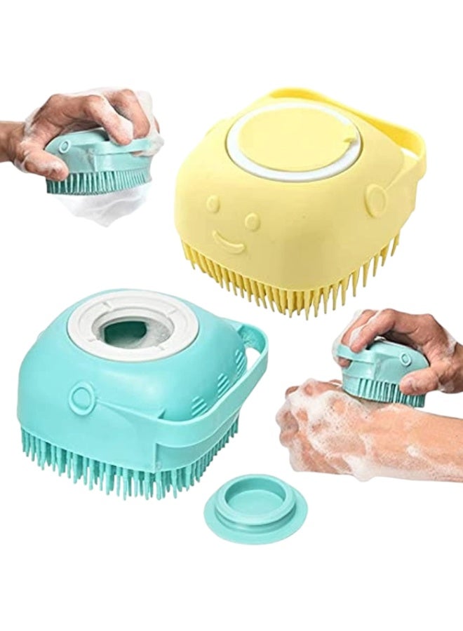 Silicone Body Brush Shower Scrubber With Shower Gel Dispenser Function Soft Bath Massage Exfoliating Cleaning - Image 3