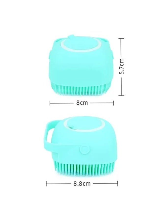 Silicone Body Brush Shower Scrubber With Shower Gel Dispenser Function Soft Bath Massage Exfoliating Cleaning - Image 1