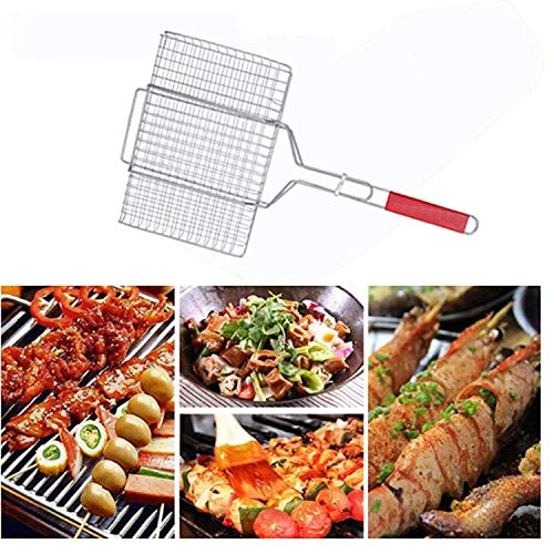 Delavala Steel Barbeque Fish Grill Net Basket (Silver) - Image 2