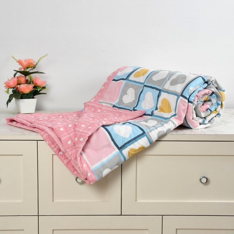 Innovative Edge Single Bed Comforter with Stitchless Ultrasonic Technology - Thread-Free Durable AC Quilt - No Fraying Pinsonic Blanket, Machine Washable Soft Microfiber Bedspread - Image 1