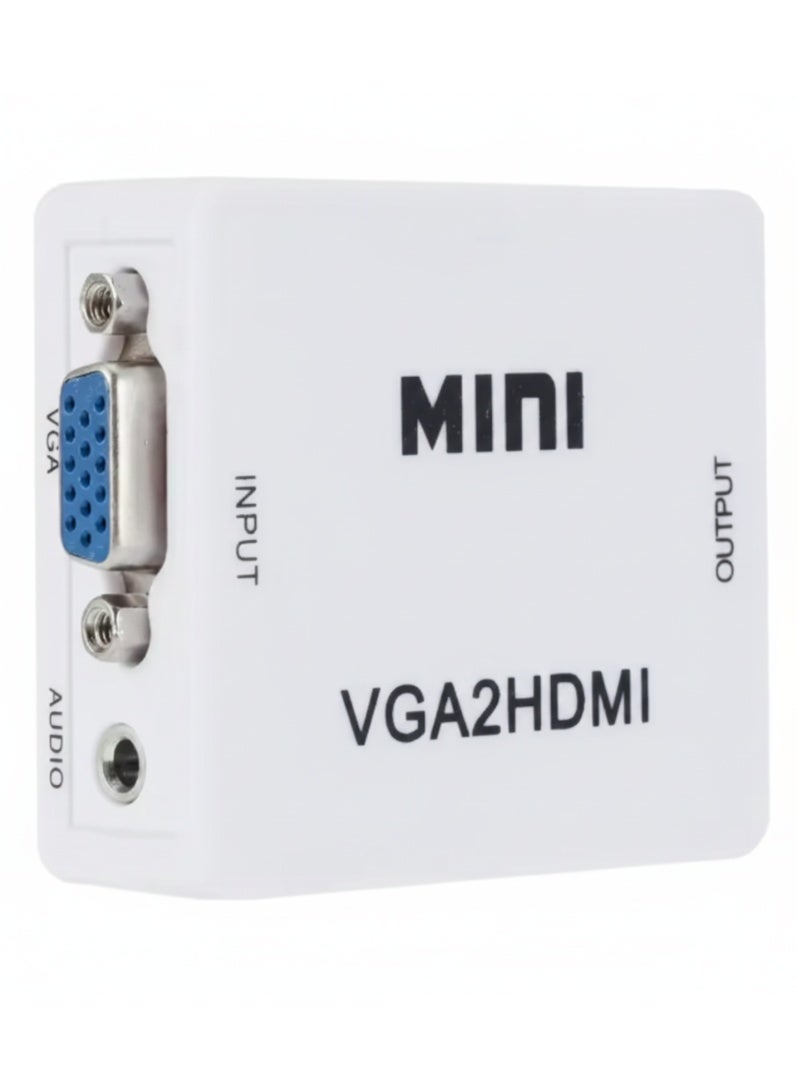 Mini VGA TO HDMI 1080P Converter with USB Power Support for Seamless Analog to Digital Video Transmission from Legacy VGA Devices to Modern HDMI Displays - Image 2