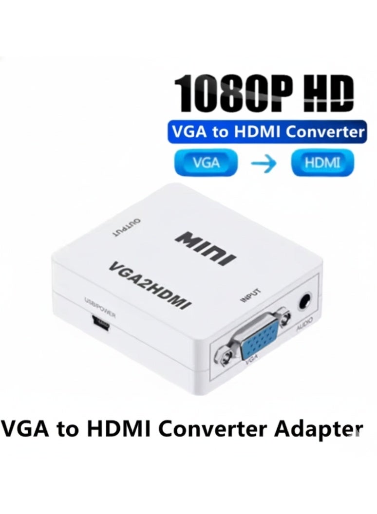 Mini VGA TO HDMI 1080P Converter with USB Power Support for Seamless Analog to Digital Video Transmission from Legacy VGA Devices to Modern HDMI Displays - Image 4