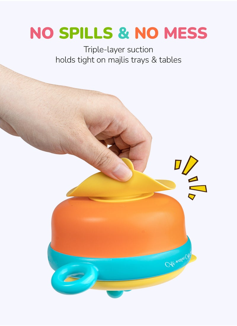 Medical-Grade Stainless Steel Baby Feeding Set with Suction Base - BPA-Free 400ml Bowl, Water-Cooled Temperature Control, 3-in-1 Design with Spoon & Fork