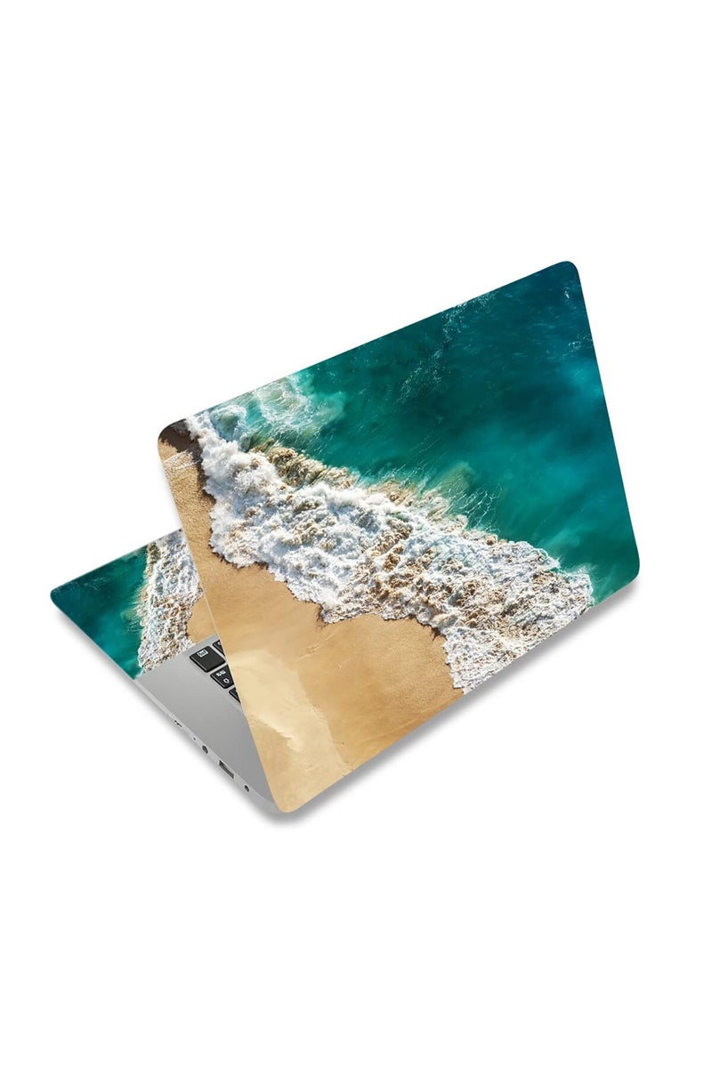AIMSA ALAYRA Laptop Skin Sticker Decal, 12 13 13.3 14 15 15.4 15.6 inch Laptop Art Decal Protector Notebook Netbook PC 15.6" Universal Vinyl Cover, Sea Beach - Image 1
