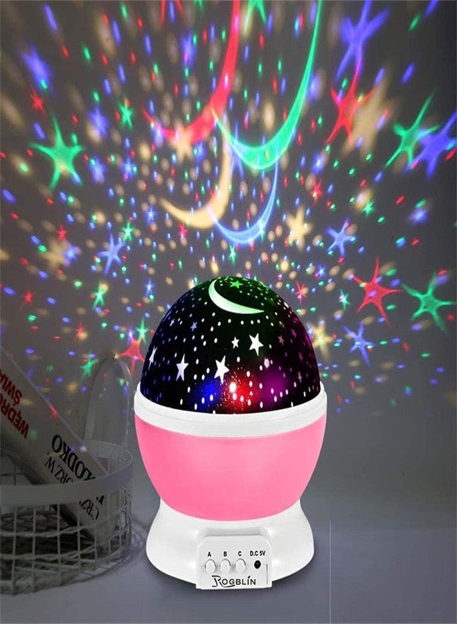 Glaceon Baby Rotation LED Projector Night Light with 8 Colorful Lights for Baby Nursery Bedroom Decorate, Multicolour - Image 1