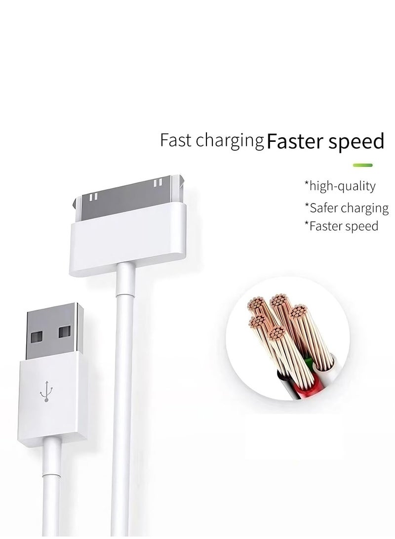 PROMASS USB Data Sync Charging Cable For Apple iPad iPhone iPod White - Image 1