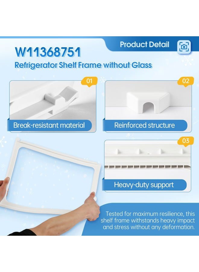 Salugre OEM W11368751 W10905531 Refrigerator Crisper Drawer Cover Frame Compatible with Whirlpool Amana Kenmore Maytag Ikea Refrigerator Replaces W10904001 4929301 PS12723962 PD00053175 AP6888387 EAP12723962 - Image 4