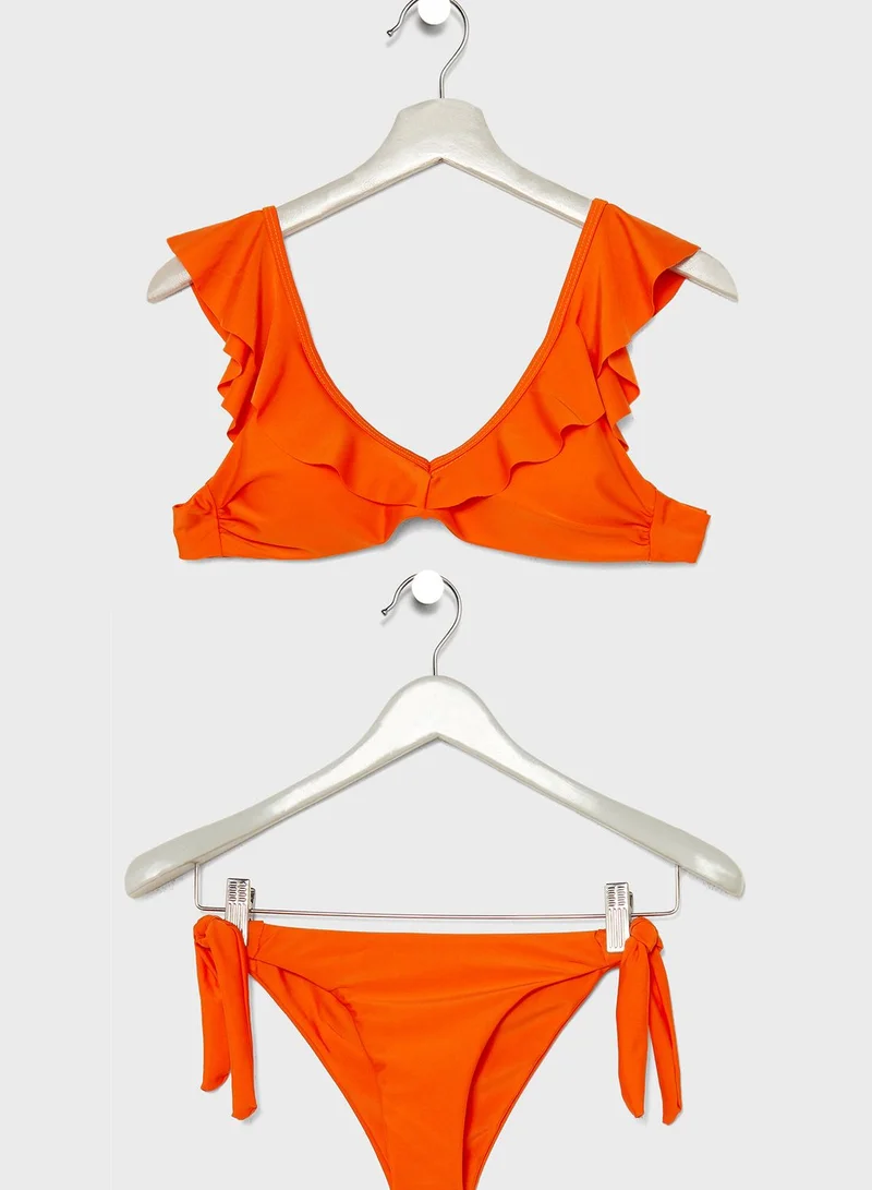 Coconut Cove Ruffle Detail Bikini Set