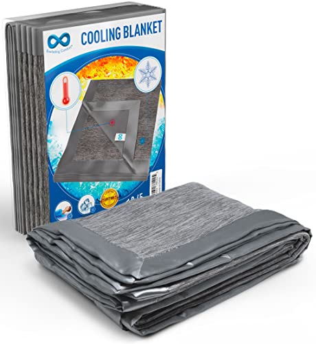 Everlasting Comfort Cooling Blanket for Hot Sleepers  DualSided Summer Blanket  Lightweight for Sleeping  Night Sweats 60x80