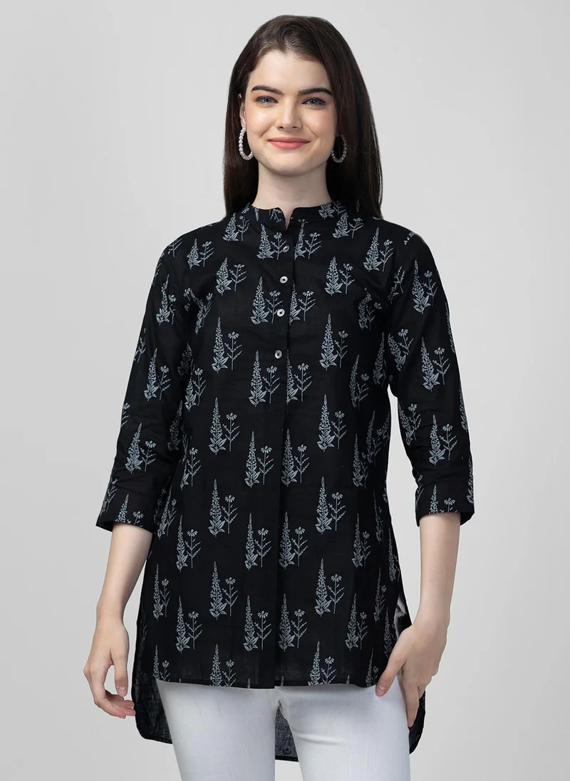 Globus Women Mandarin Collar Printed Tunic