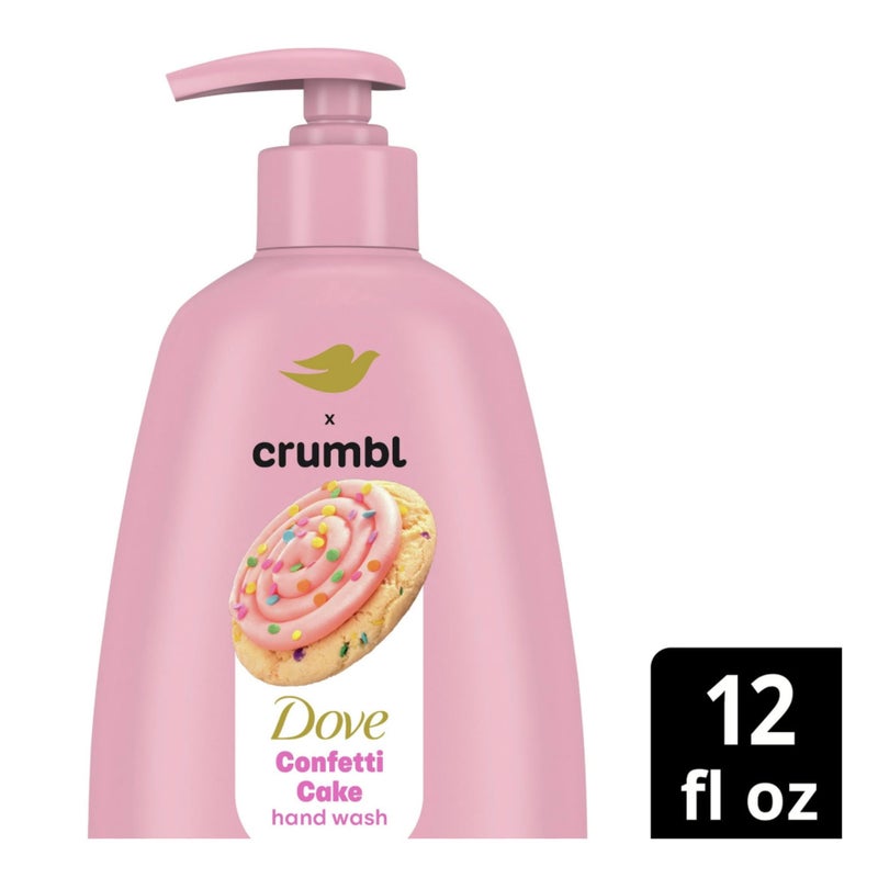 Dove X Crumbl Moisturizing Liquid Hand Wash Confetti Cake | 2-pack, of 12 oz Hand Wash with Pump | Limited Edition (Confetti Cake) - Image 2