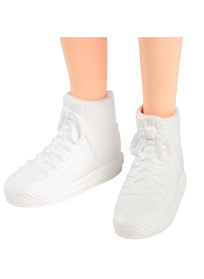 Barbie Fashionistas Doll #232 with Red Hair, Wearing Sporty “B” Jersey Top and Pleated Purple Skirt with Watch and Sneakers​​ - Image 5