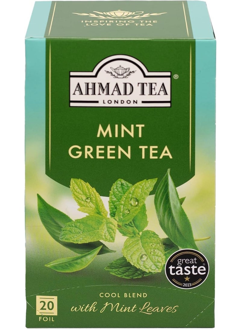 أحمد تي شاي اخضر ميستيك بالنعناع من احمد تي - 20 كيس