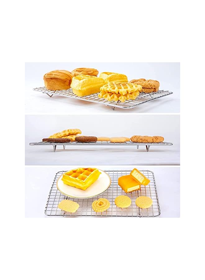 Raxoom Rack For Baking, Azonee Baking Rack with 18/8 Stainless Steel Bold Grid Wire, Multi Use Oven Rack Fit Quarter Sheet Pan, Oven and Dishwasher Safe, 8.5 x 12 Inches - Image 2
