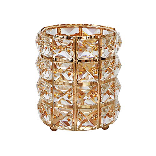 VINCIGANT Handcrafted Crystal Makeup Brush Holder Organizer Bling Personalized Pencil Cup Collection Cosmetic Storage Organizer for Vanity,Bathroom,Bedroom,Office Desk - Image 4