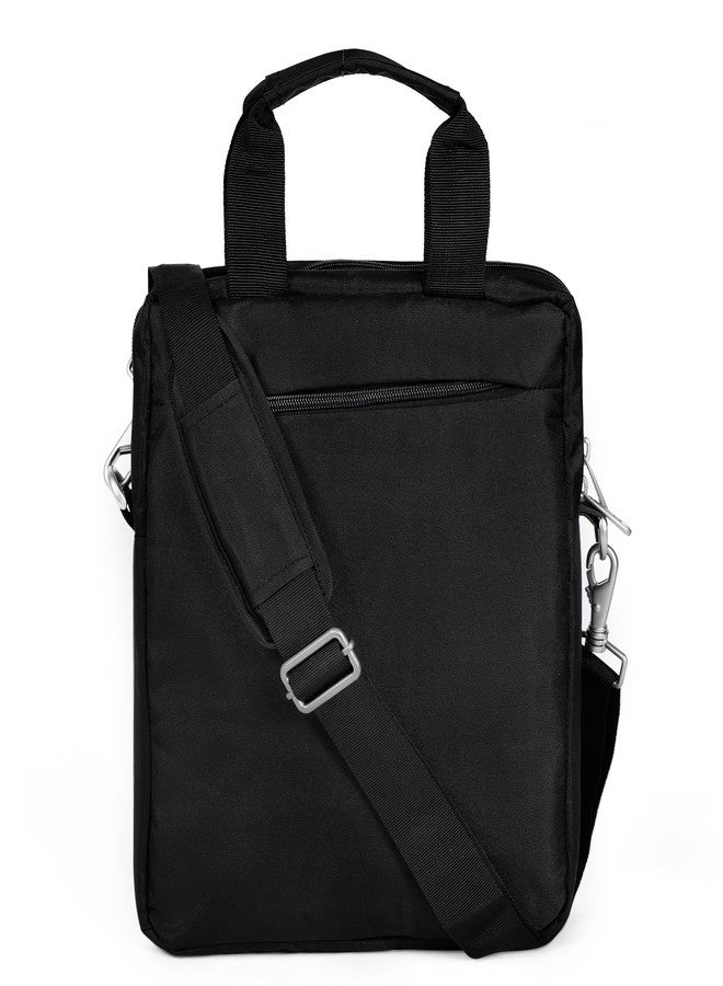 KARA Unisex Black Nylon Vertical Messenger Bag | 10" Shoulder Sling Side Bag for Men & Women | Office, Travel, Crossbody Small Bag with Multi Pockets & Compact Briefcase Style - Image 3
