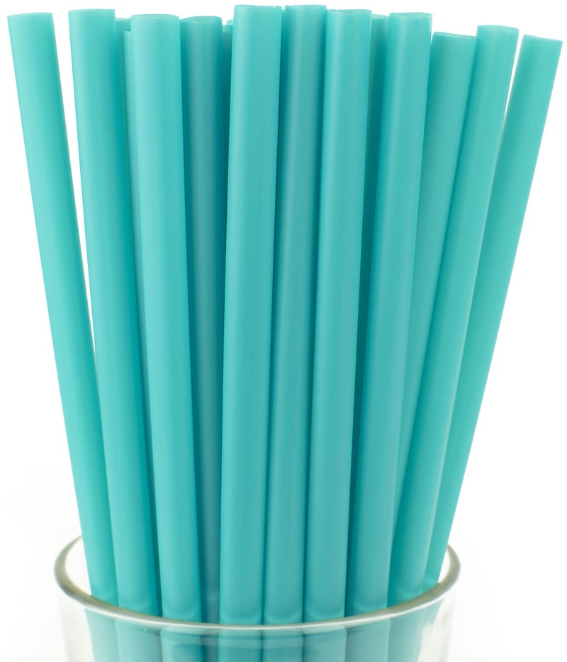 Stephanie Imports Made in USA Individually Wrapped Nontoxic  BPAfree Plastic Smoothie Drinking Straws 250Count Teal 