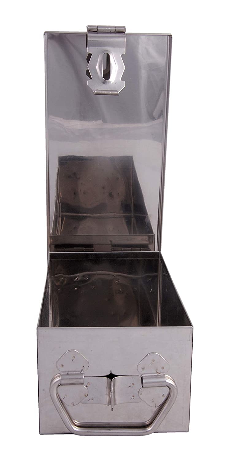 GinoSet ® Stainless Steel Locker Boxes,Jewellery Boxes, Cash Box,Bank Locker Box,Check book Box, Peti Size - 8 Inch Cash Box - Image 2