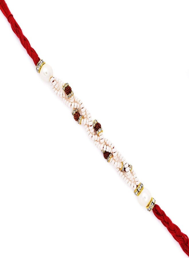 Ivaan OM/Swastik Rakhi with Roli & Chawal, Greeting Card (Complimentary) for Rakhsha Bandhan | Brother | Bhaiya | Bro. - Set of 5 - Image 4