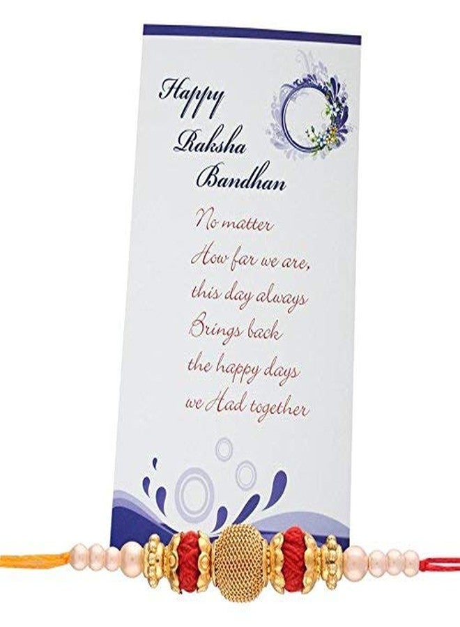 Ivaan OM/Swastik Rakhi with Roli & Chawal, Greeting Card (Complimentary) for Rakhsha Bandhan | Brother | Bhaiya | Bro. - Set of 5 - Image 5