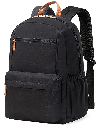 Vorspack Backpack for Men and Women - Lightweight Backpack Classical Basic Bookbag with Multi-pockets Casual Daypack for College Workplace Travel - Black - Image 1