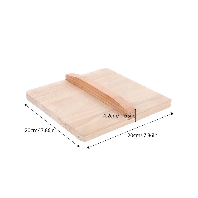 Handcrafted Cedar Wood Dustproof Lid For Japanese Tamagoyaki Pan 20x20cm - Image 3