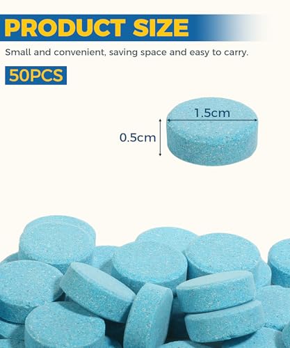 UBOG 50PCS Windshield Washer Fluid,Windshield Washer Tablets,Car Accessories Windshield Washer Fluid Concentrate,Car Windshield Washer Fluid,Automotive Glass Cleaner,Use for Remove Windshield Stains - Image 2
