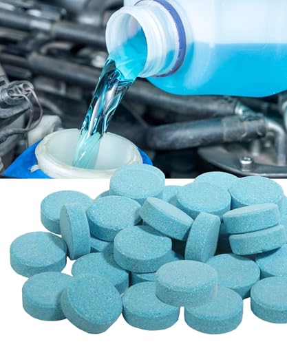 UBOG 50PCS Windshield Washer Fluid,Windshield Washer Tablets,Car Accessories Windshield Washer Fluid Concentrate,Car Windshield Washer Fluid,Automotive Glass Cleaner,Use for Remove Windshield Stains - Image 1