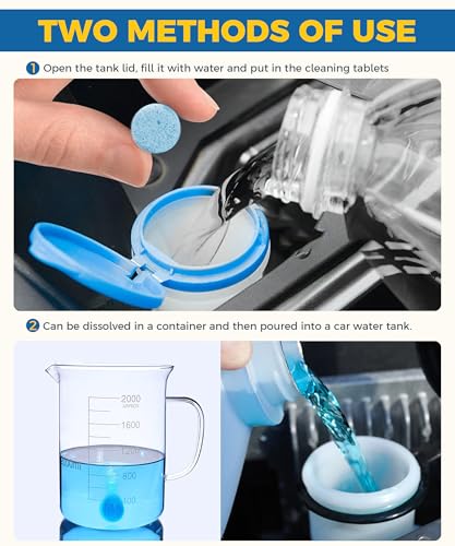 UBOG 50PCS Windshield Washer Fluid,Windshield Washer Tablets,Car Accessories Windshield Washer Fluid Concentrate,Car Windshield Washer Fluid,Automotive Glass Cleaner,Use for Remove Windshield Stains - Image 5