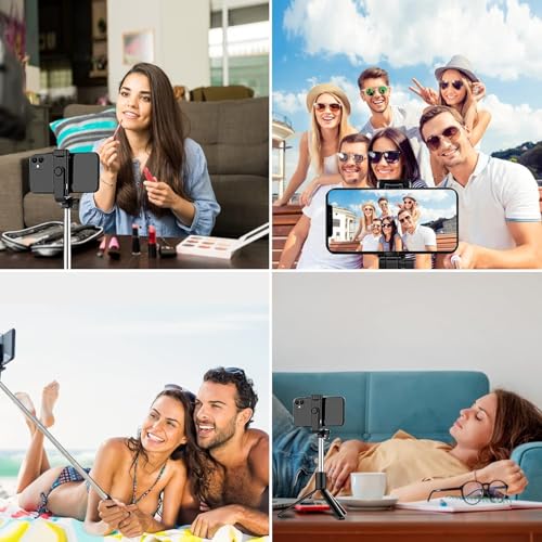 SooPii Bluetooth Selfie Stick Tripod for Phones & Action Cameras – Extendable, Foldable, 360° Rotation, with Detachable Wireless Remote, Compatible with All Smart Phones. - Image 4