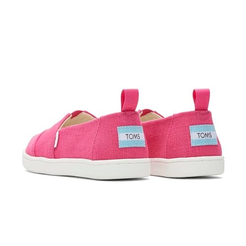 TOMS Girls Espadrille Loafer Flat, Fuchsia Heritage Canvas, 4 Big Kid - Image 5